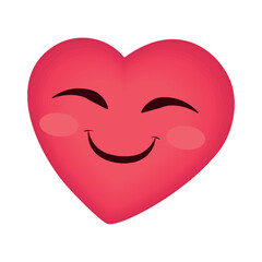 cute smiling emoji heart