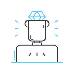 business value line icon, outline symbol, vector illustration, concept sign