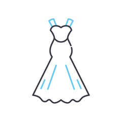 earing line icon, outline symbol, vector illustration, concept sign