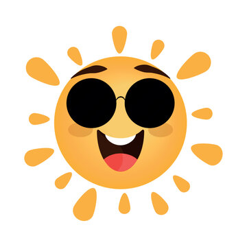 Sun Emoji With Glasses