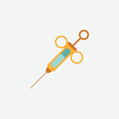 Surgical Syringe icon. Vintage style