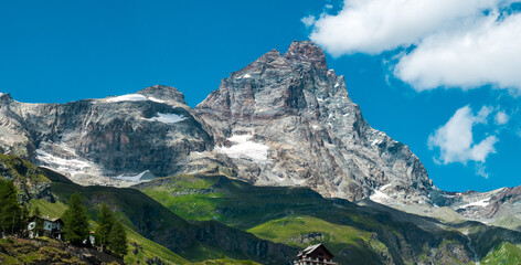 Beautiful aosta valley, italy, in summer