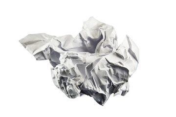 Fototapeta premium A piece of crumpled white paper