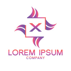 Letter X line logo design Creative minimal linear monogram symbol. Universal elegant vector sign design. Premium type of business logo. Graphic alphabet symbol for technology identity