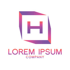 Letter H line logo design Creative minimal linear monogram symbol. Universal elegant vector sign design. Premium type of business logo. Graphic alphabet symbol for technology identity