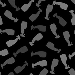 Cartoon silhouette seamless spray bottle washing pattern for Covid-19 accessories and wrapping paper