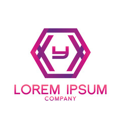 Letter Y line logo design.Creative minimal linear monogram symbol. Universal elegant vector sign design. Premium type of business logo. Graphic alphabet symbol for technology identity