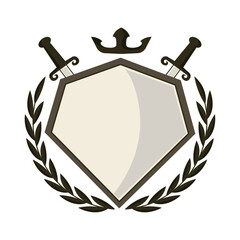 Obraz premium medieval shield with swords