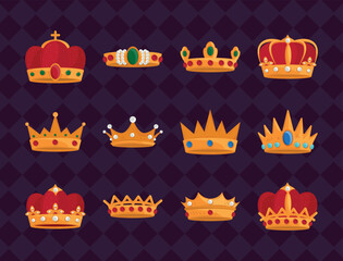 set of crowns monarchy