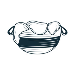 laundry basket with clothes