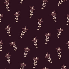 Beautiful floral pattern in small abstract flowers. Floral seamless background. Vintage template for fashion prints.