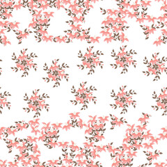Beautiful floral pattern in abstract flowers. Floral seamless background. Vintage template for fashion prints.