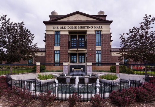 Old Dome Meeting Hall building exterior in Riverton, Utah