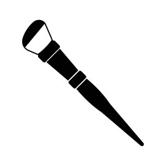 Beauty makeup brush kit icon | Black Vector illustration |