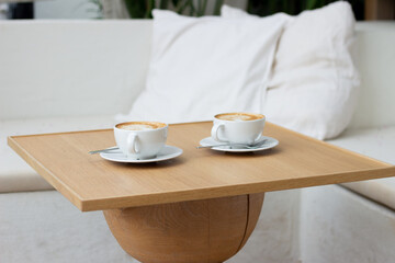Fototapeta na wymiar cup of coffee on a table