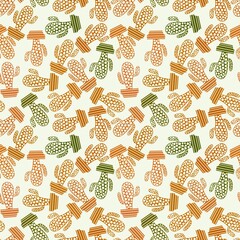 Summer cartoon seamless cactus floral pattern for clothes print and kids accessories and wrapping paper