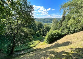 path in the valley in the park