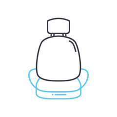 car seat line icon, outline symbol, vector illustration, concept sign