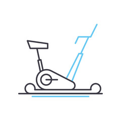 exercycle line icon, outline symbol, vector illustration, concept sign