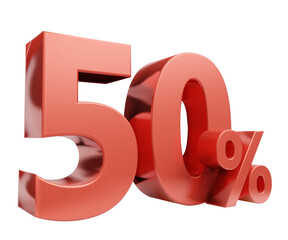 Red price promotion symbol , 3D render