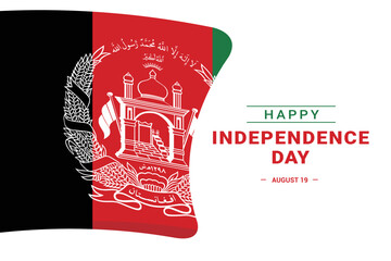 Afghanistan Independence Day. Vector Illustration. The illustration is suitable for banners, flyers, stickers, cards, etc.