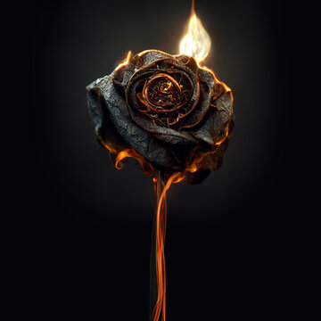 Rose In Fire Wallpapers  Wallpaper Cave