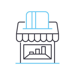 e-commerce line icon, outline symbol, vector illustration, concept sign