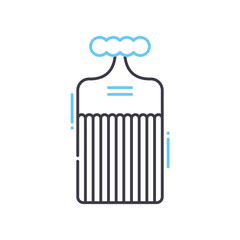comb line icon, outline symbol, vector illustration, concept sign