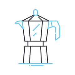 coffee blender line icon, outline symbol, vector illustration, concept sign