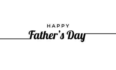 Happy Father's Day Greeting Design For Background ,Vector Template