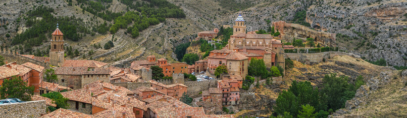 Albarracín vista panorámica cenital de gran formato de varias imágenes unidas