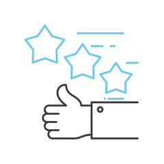 customer satisfaction line icon, outline symbol, vector illustration, concept sign