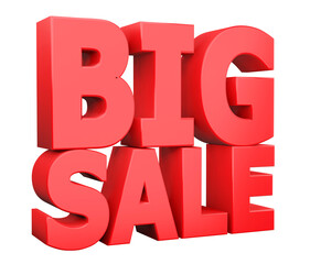 3d  BIG sale word  , 3D render