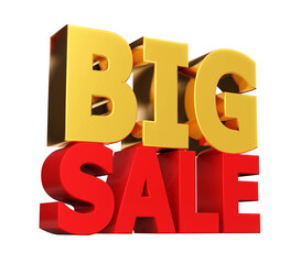3d  BIG sale word  , 3D render