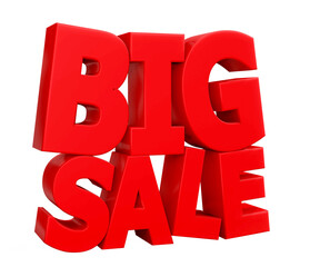 3d  BIG sale word  , 3D render