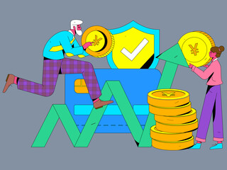 Business finance vector creative concept illustration

