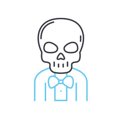 candle line icon, outline symbol, vector illustration, concept sign