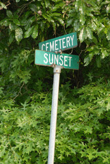 Sunset and Cemetary