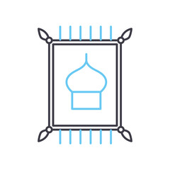 carpet line icon, outline symbol, vector illustration, concept sign