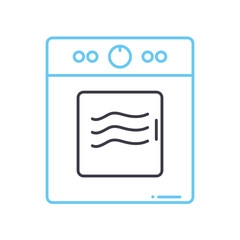 dryer line icon, outline symbol, vector illustration, concept sign