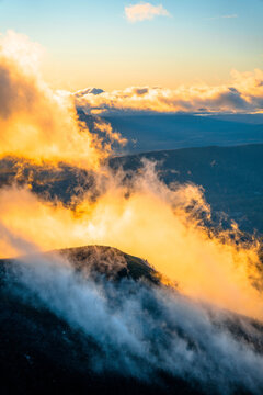 clouds in the valley