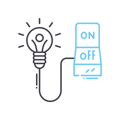 creative idea line icon, outline symbol, vector illustration, concept sign