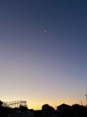 sunset over the city