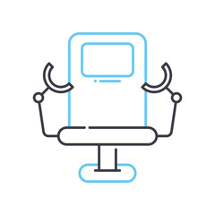chair gynecology line icon, outline symbol, vector illustration, concept sign