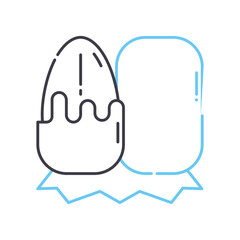 chocolate beans line icon, outline symbol, vector illustration, concept sign