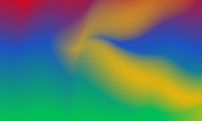Beautiful gradient background in red, blue, green and yellow smooth and soft texture