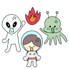 宇宙人　怒り　かわいい