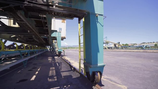 Coal Power Plant.
Coal stacker and working area.
