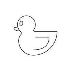 Rubber duck / ducky bath toy icon design. vector illustration