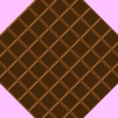 Chocolate bar texture vector design for background, poster, banner and chocolate shop decoration 